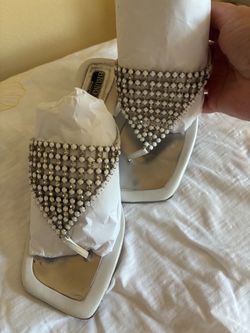 Italian white/silver sandal