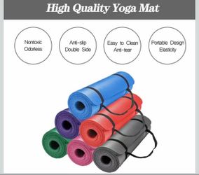 LOKATSE Home All Purpose Thick Yoga Mat with Carrying Strap High Density