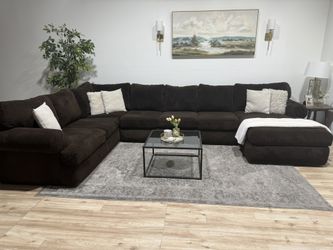 Huge Brown Sectional Couch -  Delivery Available 