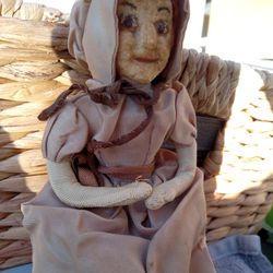 Antique homemade doll.gòod Condition 