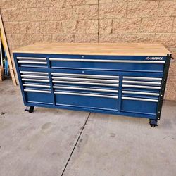 Tool Storage 72 in. W Standard Duty Gloss Blue Mobile Workbench Tool
Chest