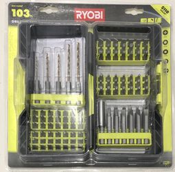 New RYOBI 103pc. Drill Bit Set