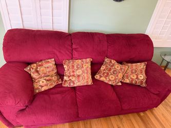 Red Corduroy Sofa