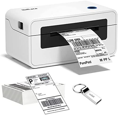 Shipping Lable Printer - 4x6 Printer with Lables 100 Pcs Direct Thermal Label Printing for Shipment Package, High Speed USB Shipping Label Maker for U