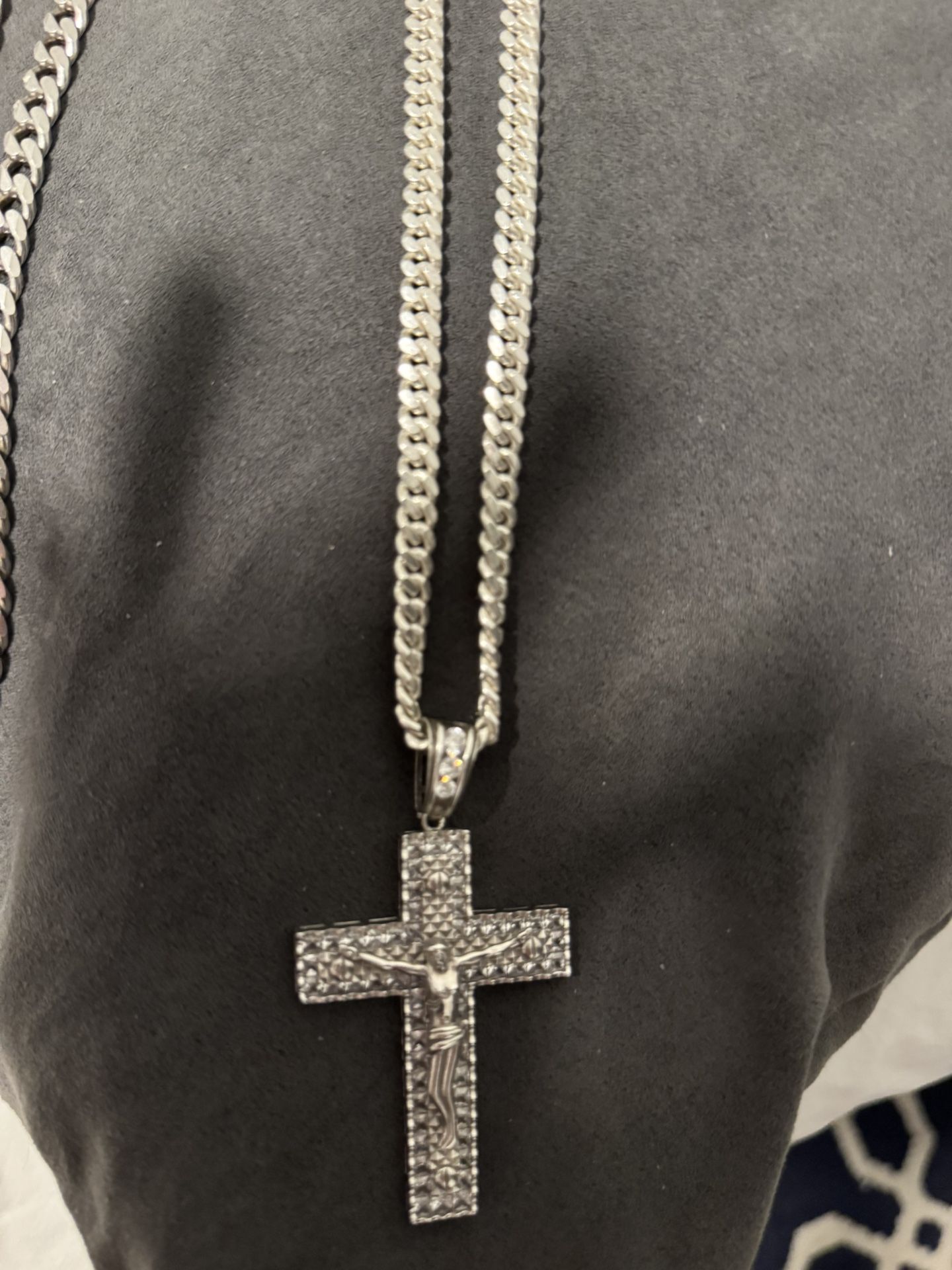 Silver white chain