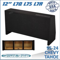 Black 12" Triple Sealed Solobaric Sub Box, Fits 95-24 Chevy Tahoe (W/3rd Row Seat