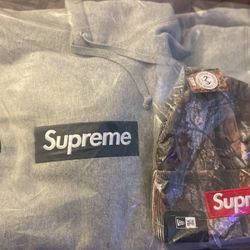 Supreme Box Logo Hoodie / Camo Box Logo Beanie 