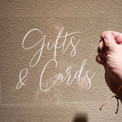 Gifts and Cards sign w stand