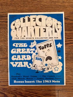 1976 SUMMER COLLECTORS QUARTERLY MAGAZINE W/18  SSPC 1963  NY METS INSERT CARDS