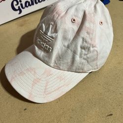 Adidas 3 Stripes Strap Back  Adjustable Baseball Cap White/Pink NWOT Brand New 