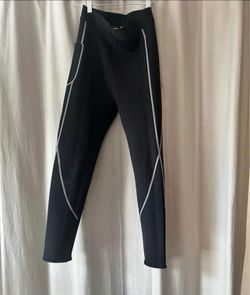 Women's neoprene exercise sweat pants - S