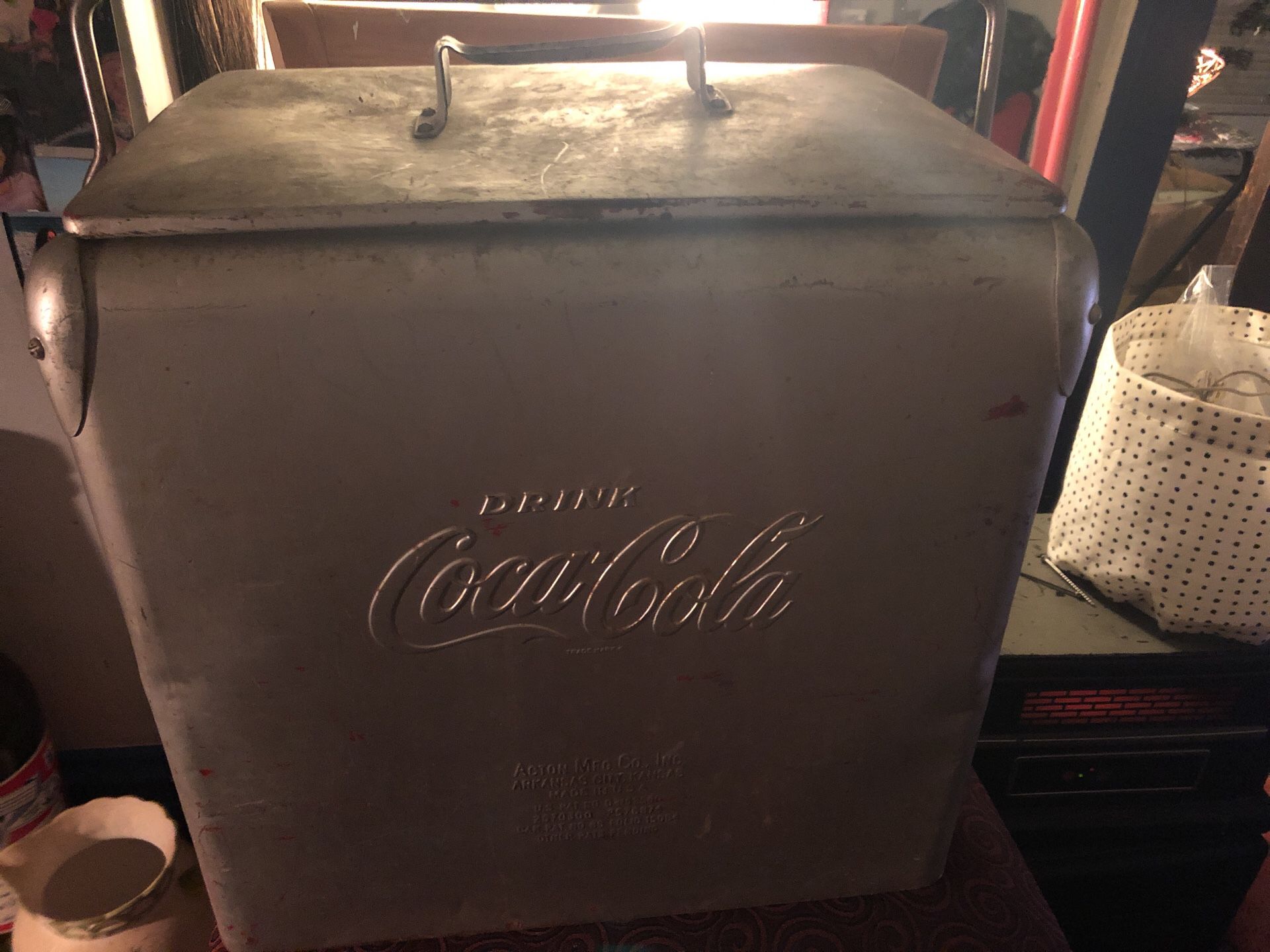 Antique Aluminum Cooler