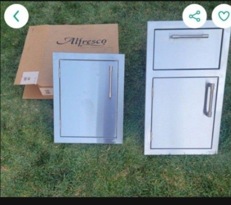 NEW YEARS SPECIAL!!!ALFRESCO BBQ DOOR, DRAWER, AND SINK BAR ACCESSORIES MUST GO!!