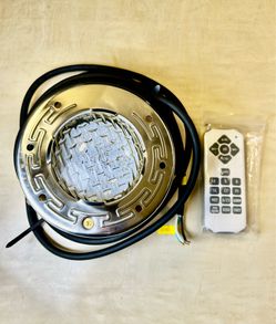 New unused 6" Spa Light for Inground Pool LED 120V 9W RGB Color Changing (50 FT Cord) with remote
