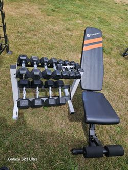 Dumbells Weights With Rack And Weight Bench