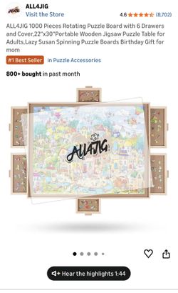 Six drawer rotating puzzle board 22 x 30”