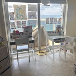 2 Kids Desks With Chairs