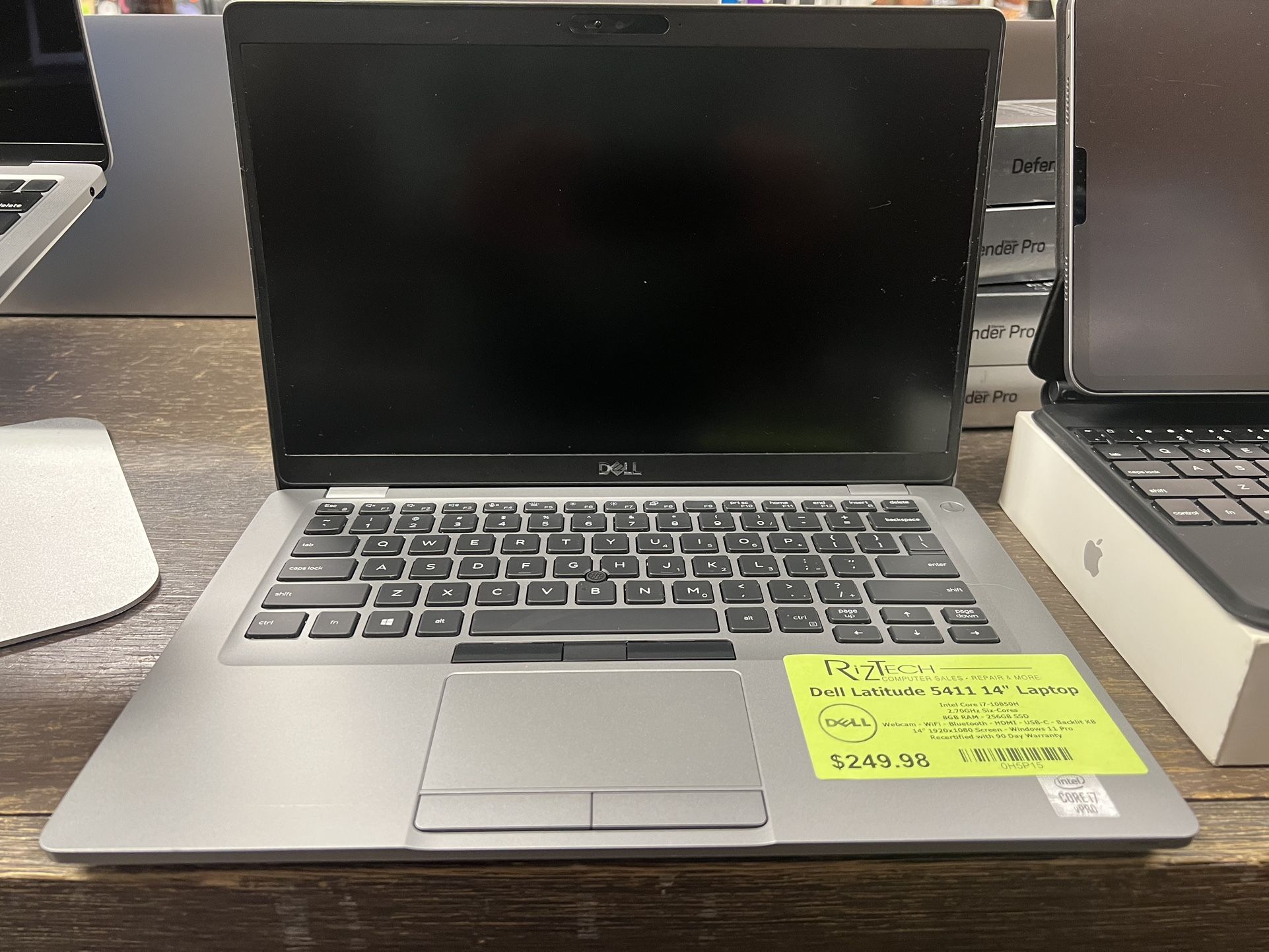 Dell Latitude 5411 14" Laptop Intel Core i7-10850H 2.70GHz Six-Cores 8GB RAM 256GB SSD w11Pro