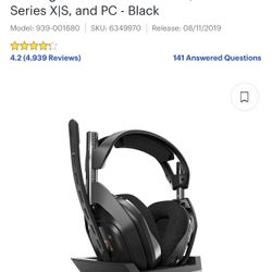 Astro A50 - Gaming Headset for Xbox Series X/S, Xbox one, PC