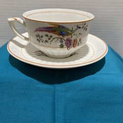 KT&K Peacock Cup & Saucer