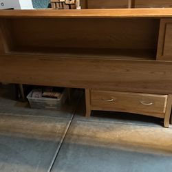 Amish Solid Wood King Size Bookcase Headboard