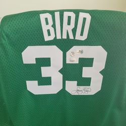 Signed & Authenticated Larry Bird Jersey.