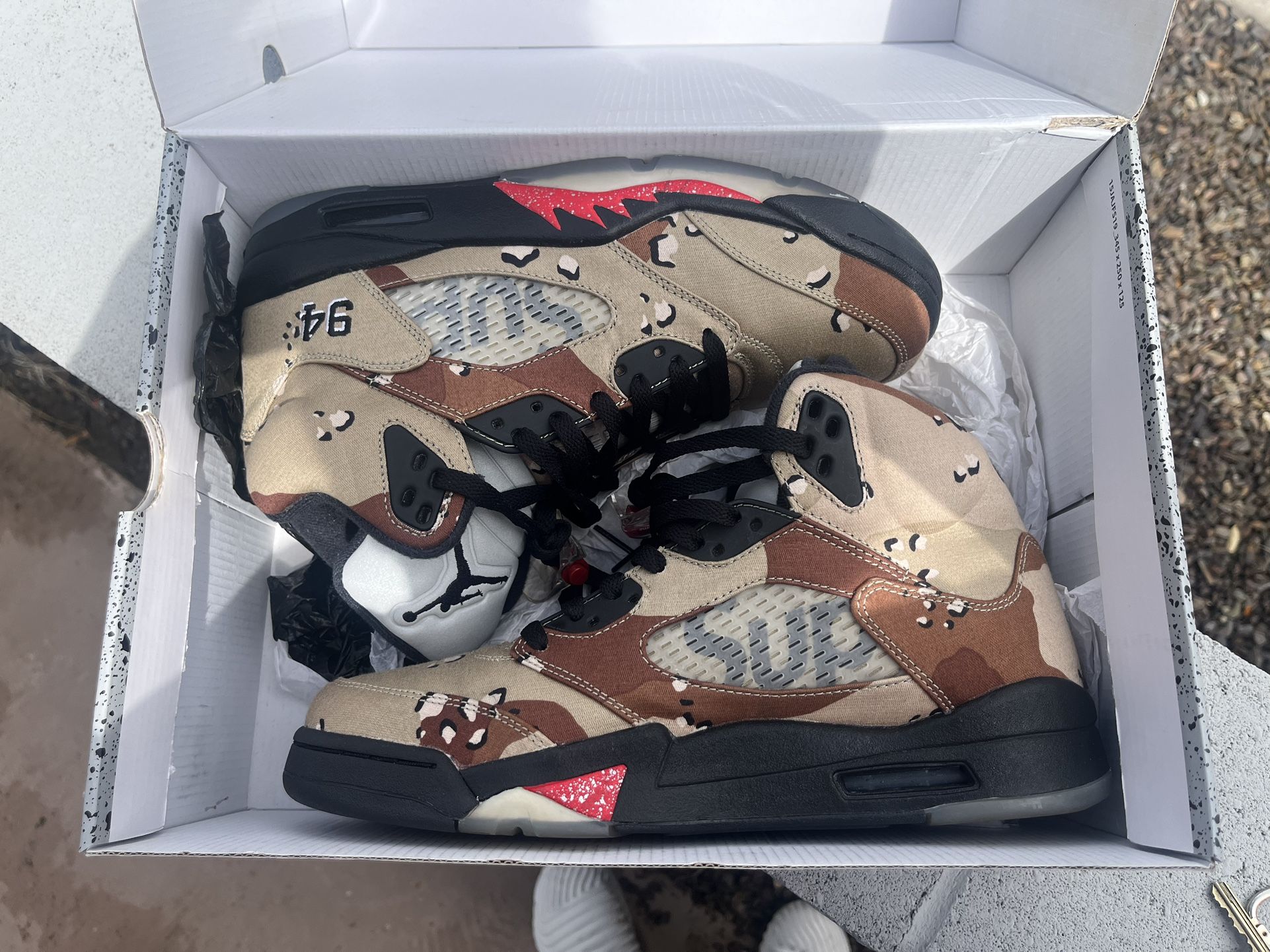 Supreme Jordan 5 Desert Camo 