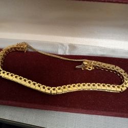 5kt Diamond Channel Bracelet & Diamond Pendant Necklace 