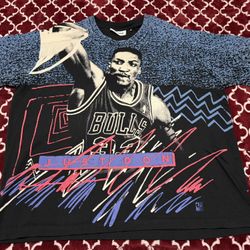 MENS JUST DON PIPPEN/GRANT T-SHIRT SZ XL