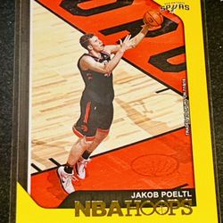 Jakob Poeltl Yellow Parallel SP 2018-19 Hoops