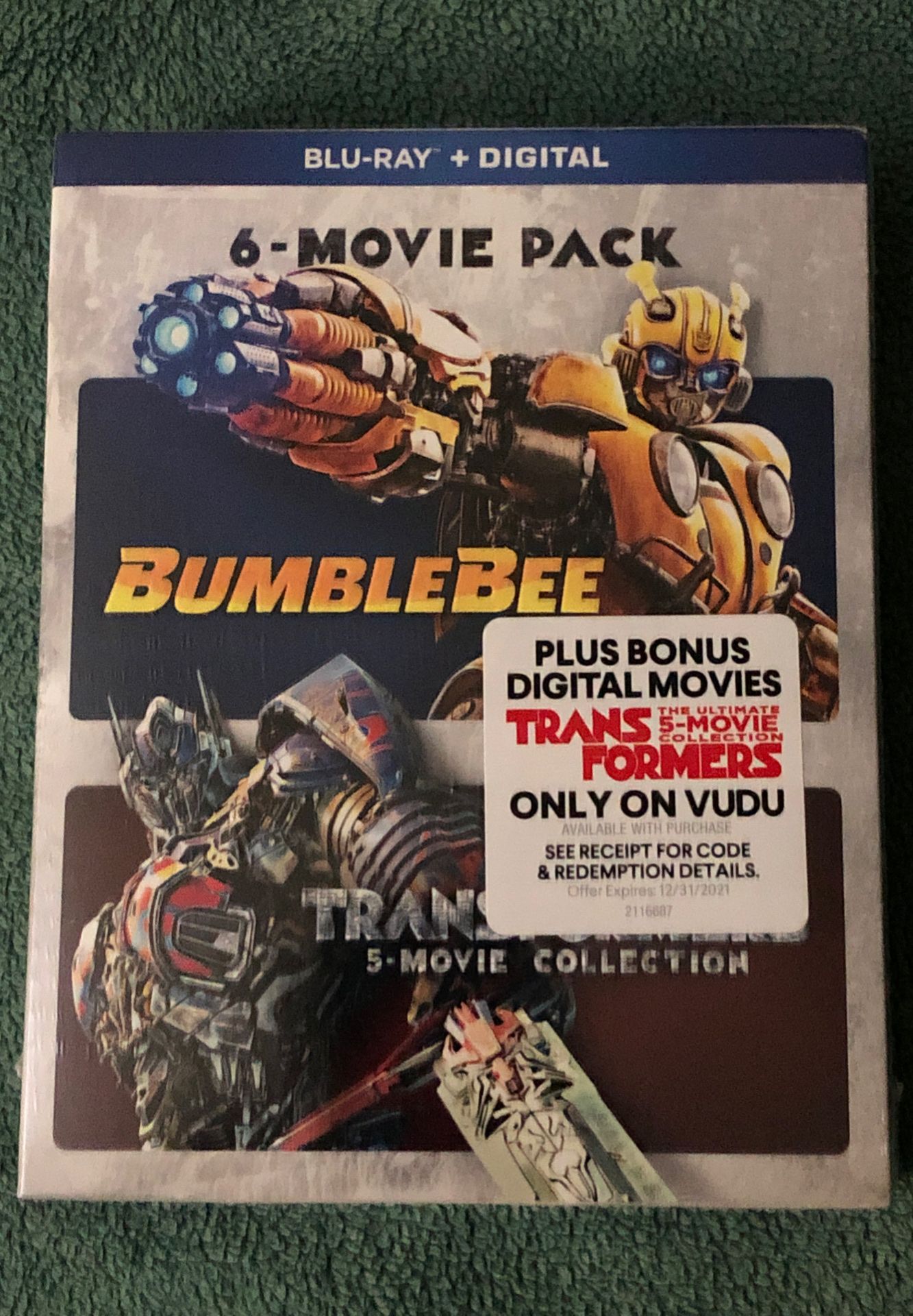 6-MOVIE PACK (TRANSFORMERS 5-MOVIE COLLECTION + BUMBLEBEE) BLU-RAY SEALED