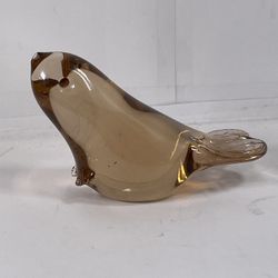 Vintage Handblown Art Glass Seal Figurine / Paperweight Rare Find