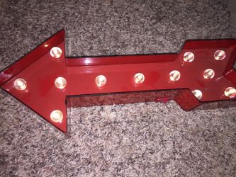 Lighted red arrow