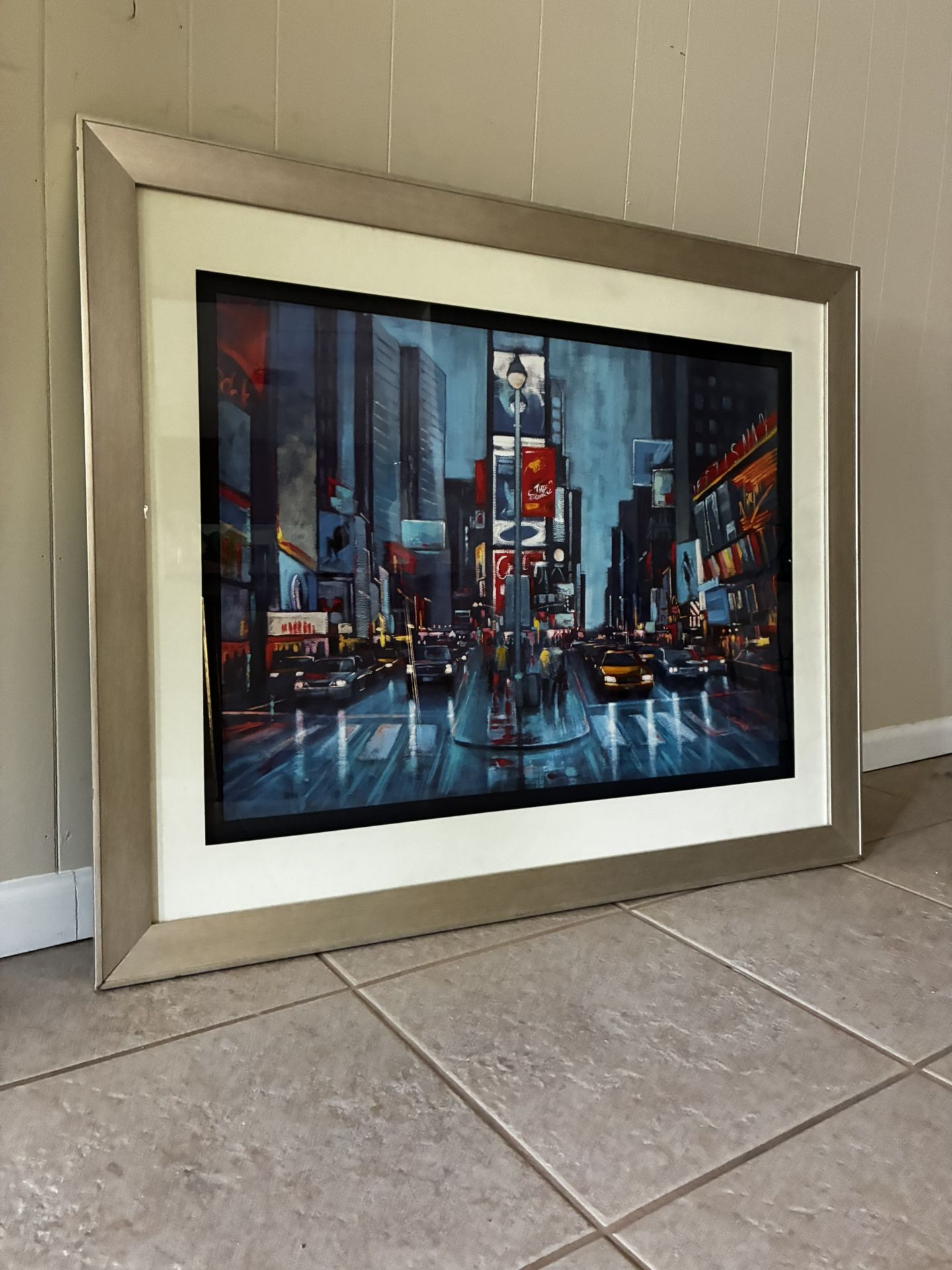 Large Framed Cityscape Art - Modern Wall Decor
