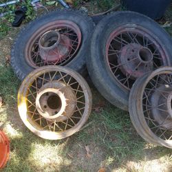 vintage model a or t rims (5) 100 each