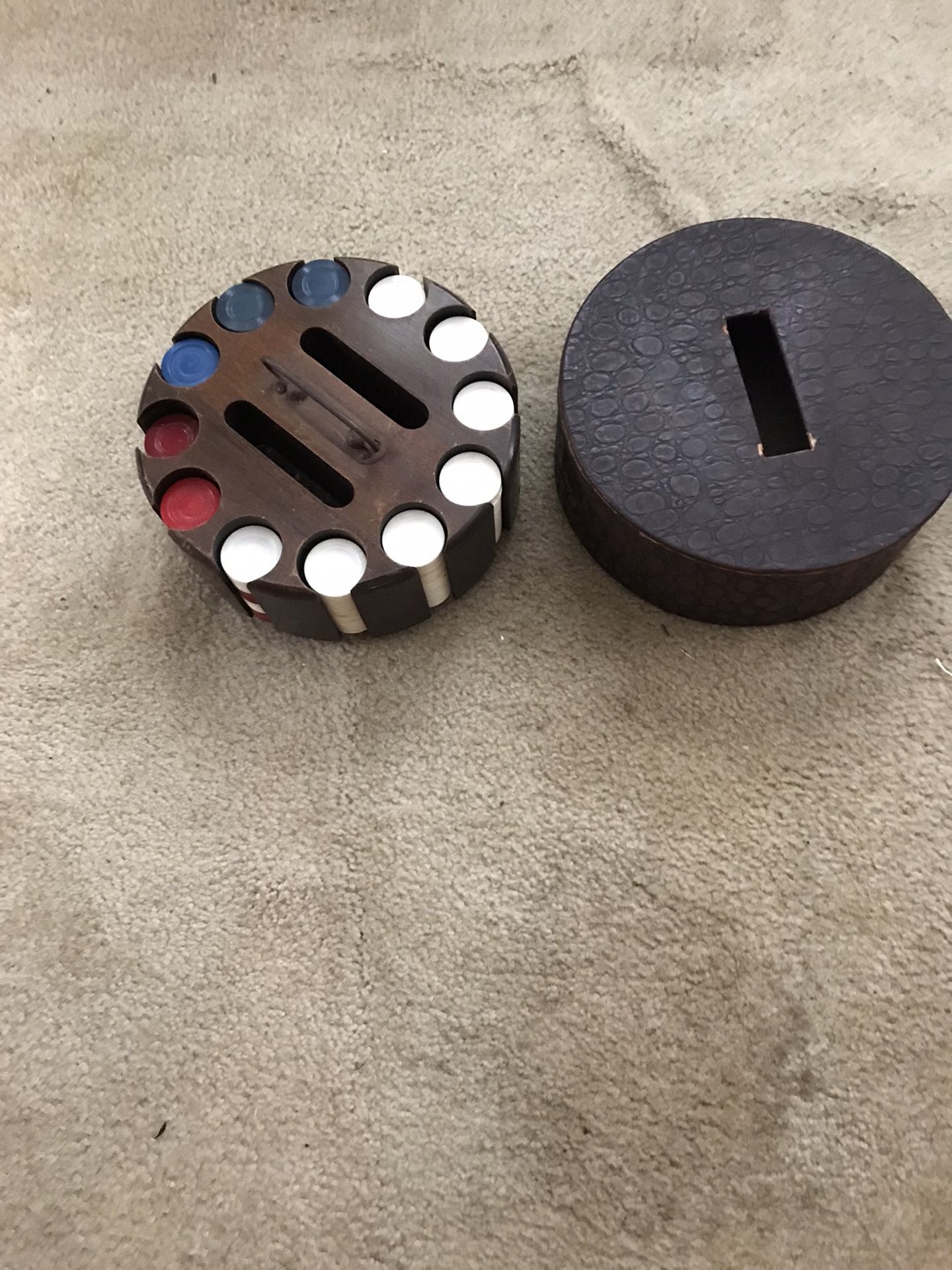 Vintage Rotating Caddy Poker Chips $12.00 Now $10.00