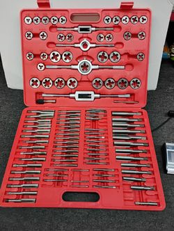 WAKUKA 110 Piece Tap and Die Set（SAE&METRIC）Threading Tool Set With Storage C... Appears to be missing 4 pieces