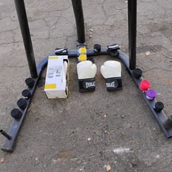 Rack For Punching Bag And Speed Bag Gloves And Tape Mouthpeces