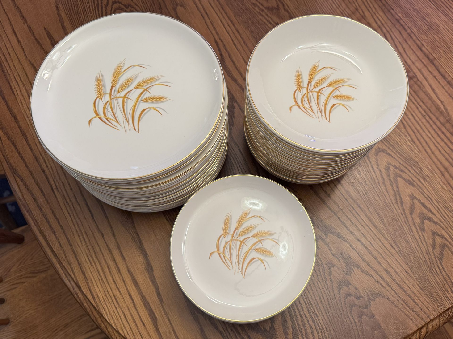 GOLDEN WHEAT China: Homer Laughlin, USA Made, 1950-60s, RARE, Vintage, 50pieces
