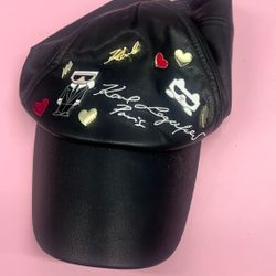 Rare Leather Version Karl Lagerfeld Baseball Hat Women’s 