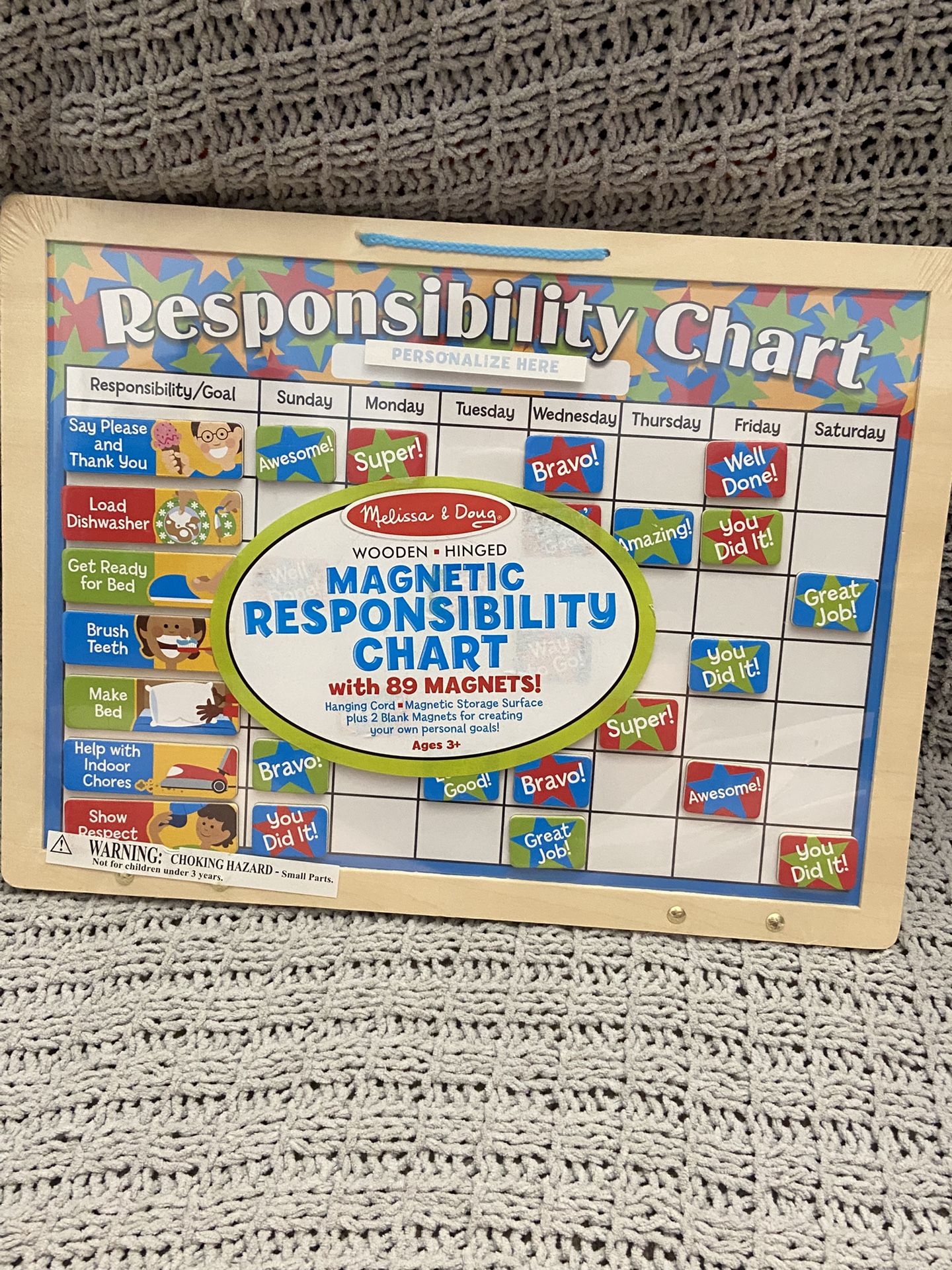 Brand New Melissa And Doug Kids Magnetic Responsibility Chart