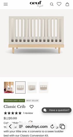 Oeuf Classic Crib and toddler bed converter