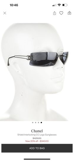 Rare Chanel black sunglasses with crystals rhinestones for Sale in