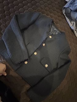 Woman black coat