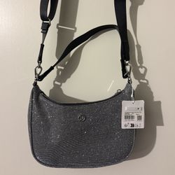 Lululemon Sparkling Silver Crossbody Bag - New With Tags