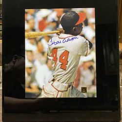 Hank Aaron Autographed Photo