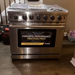 Thor kitchen 6 burner stove oven range industrial stainless steel