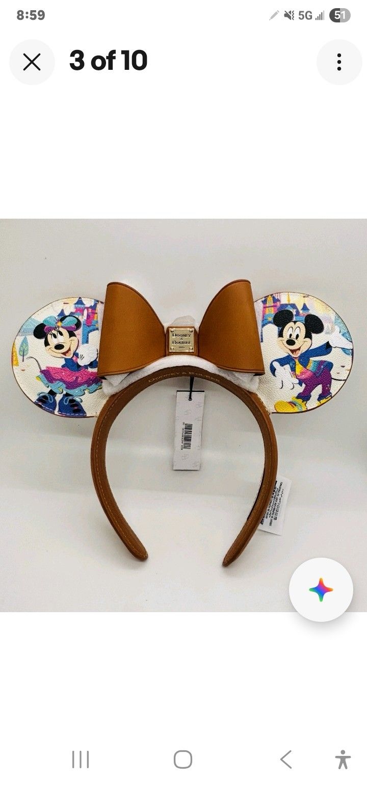Mickey Mouse & Friends Dooney & Bourke Ear Headband-Disneyland 70th Anniversary
Features Mickey and Minnie In celebration of Disney Parks 70th annive