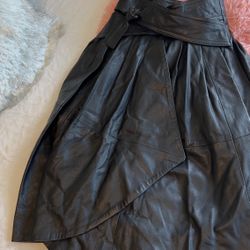 Black Leather Skirt 