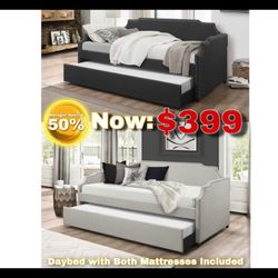 Twin/ Twin Daybed Includes Mattresses 👍 
